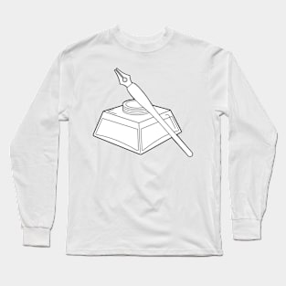 Pen and Ink Line Icon Long Sleeve T-Shirt